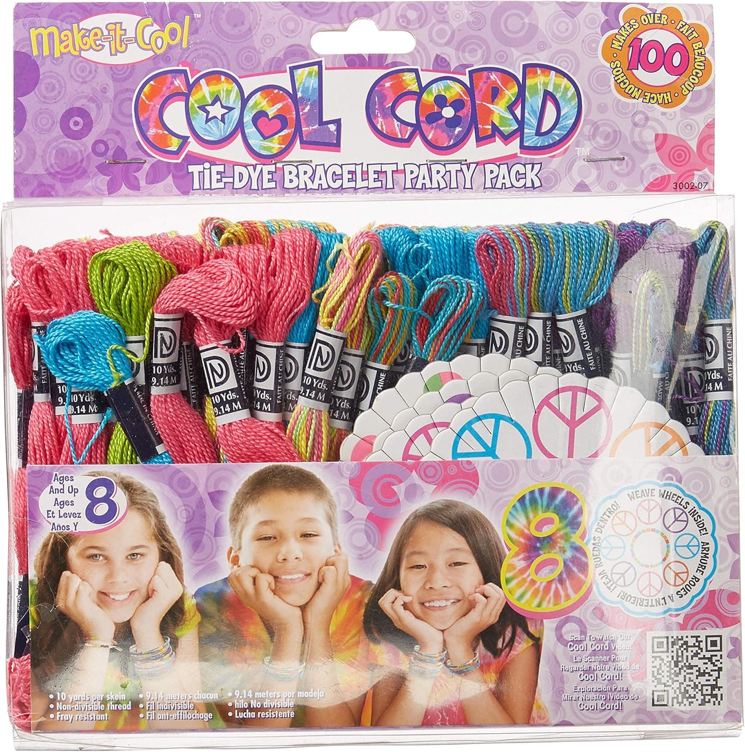Janlynn Cool Cord Friendship Bracelet Pack, Makes 100 Bracelets