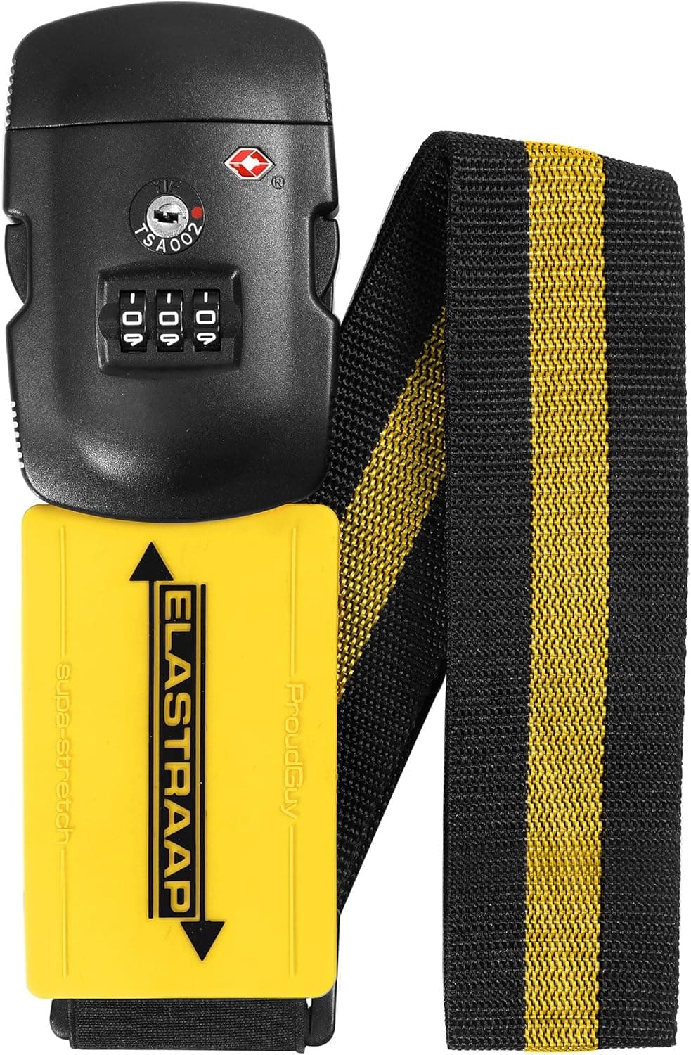 ProudGuy Luggage Strap ELASTRAAP Superior Strength Non-Slip with TSA Combination Lock