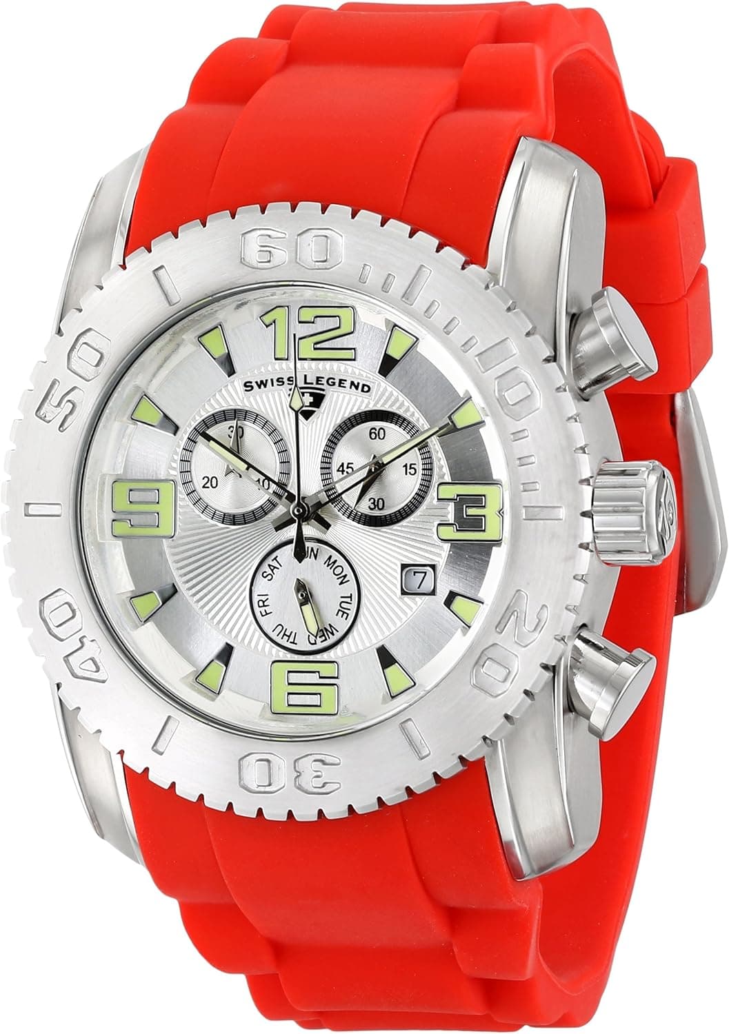 Swiss Legend Men's 10067-02S-RDS Commander Analog Display Swiss Quartz Red Watch