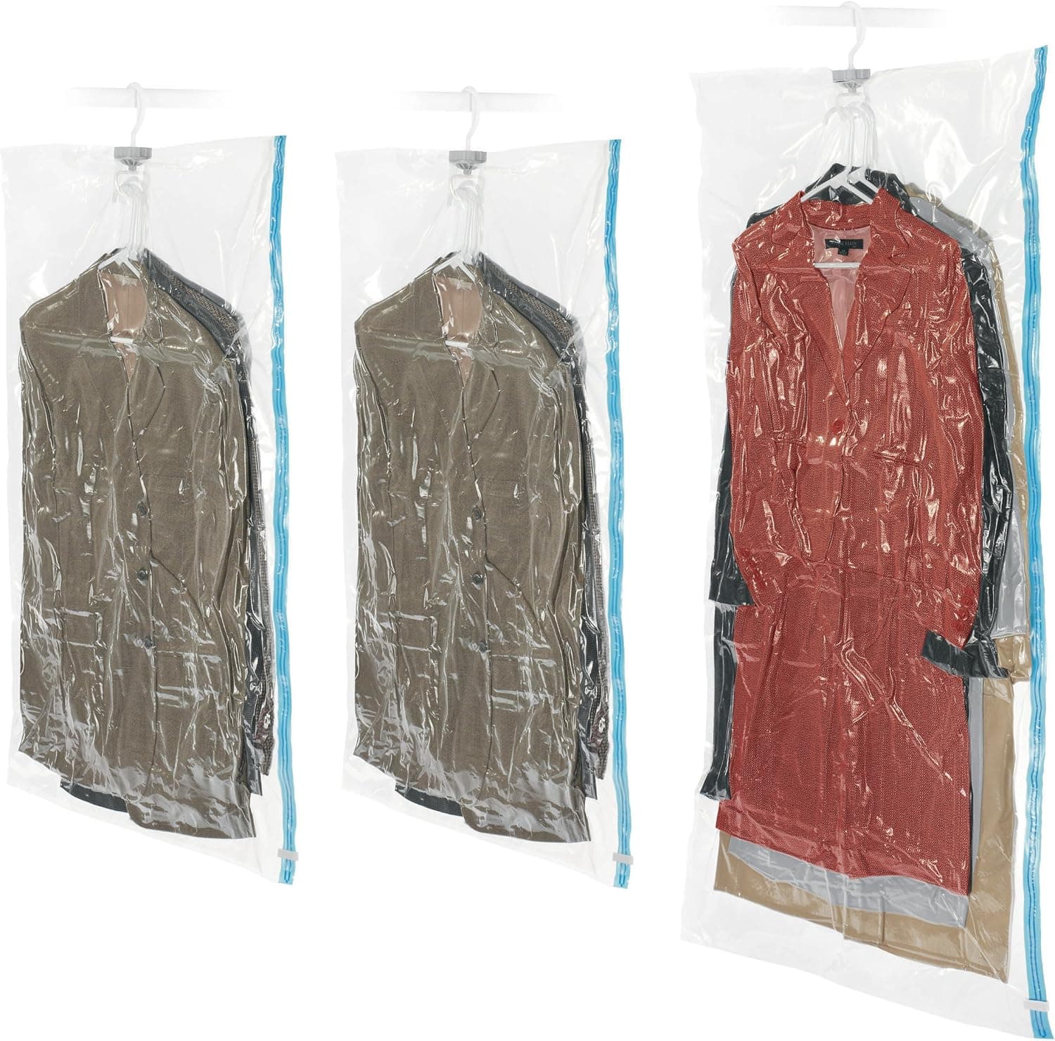 Whitmor 3 Piece Spacemaker Hanging Vacuum Sealed Storage Bags