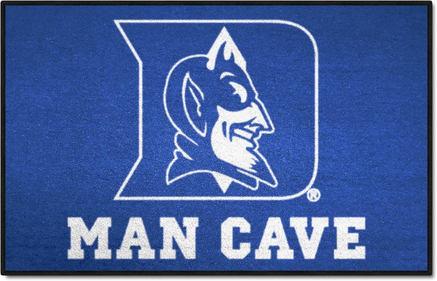 FANMATS 14540 Duke Blue Devils Man Cave Starter Mat Accent Rug - 19in. x 30in. | Sports Fan Home Decor Rug and Tailgating Mat - "D & Devil" Logo