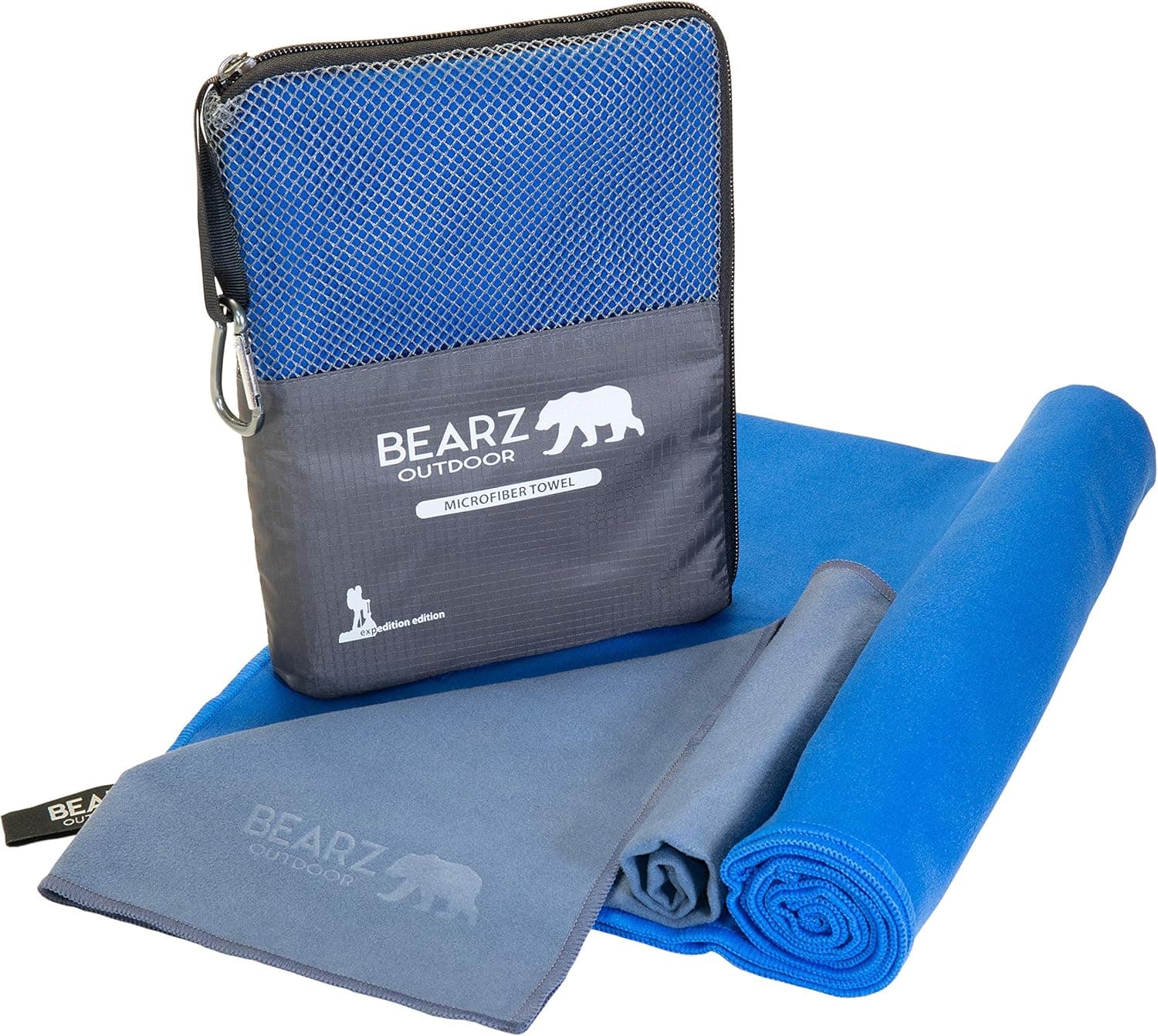 BEARZ Outdoor Travel Towel, Quick Dry Towels for Travel Camping Towels, Camp Towel Backpacking Towel, Quick Dry Towel Camping Towel, Microfiber Towels for Body Workout Hiking Gym