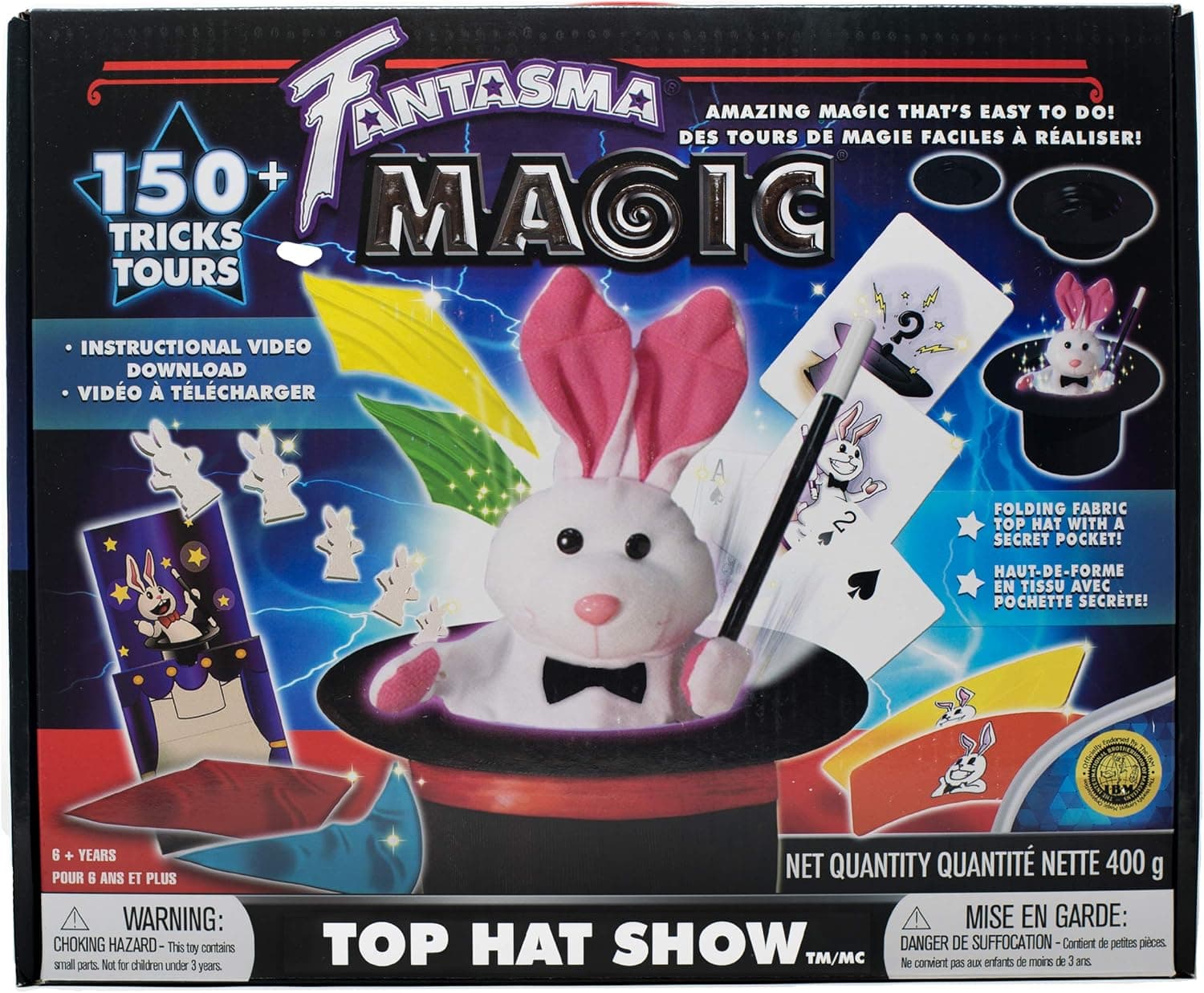 Fantasma Top Hat Show Magic Set for Kids - Magic Kit to Learn More Than 150 Magic Tricks - Great for Boys and Girls 6 Years and Older