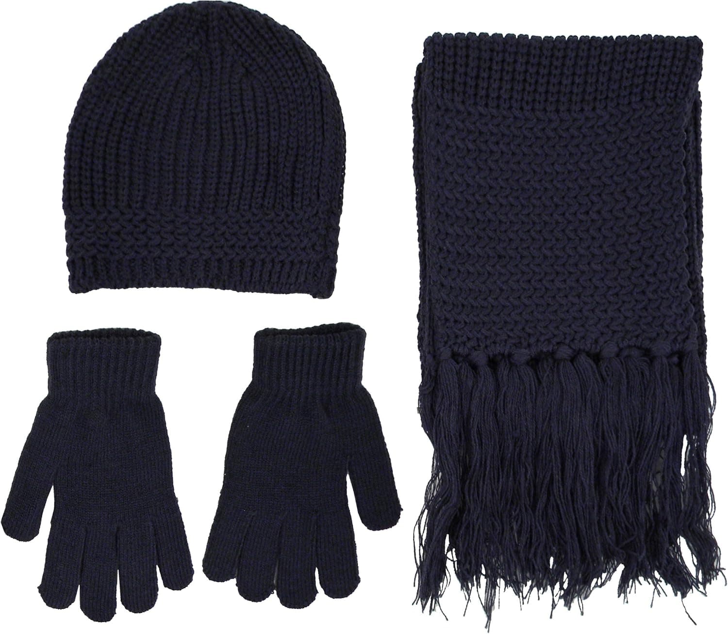 Simplicity Adult Sizes Winter Knit Scarf Beanie Gloves Set