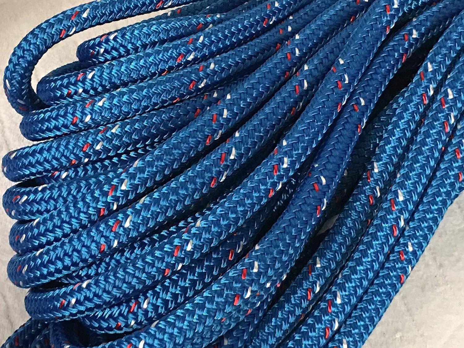 Yacht Braid Premium Polyester Rope 1/2 inch, Blue (150 feet)