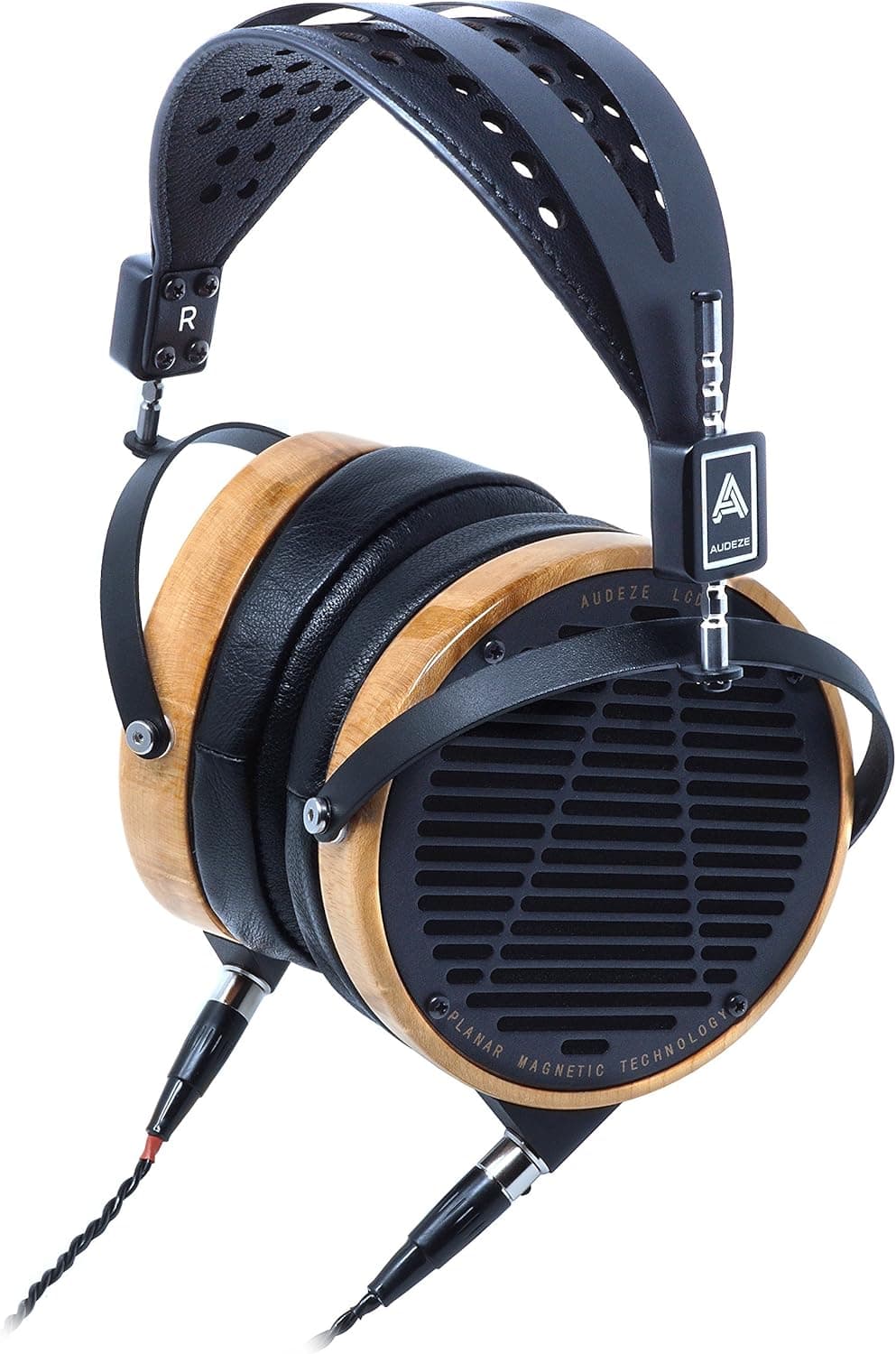 AUDEZE LCD-3 Over Ear | Open Back Headphone | Maple Wood Rings | Leather Ear Pads