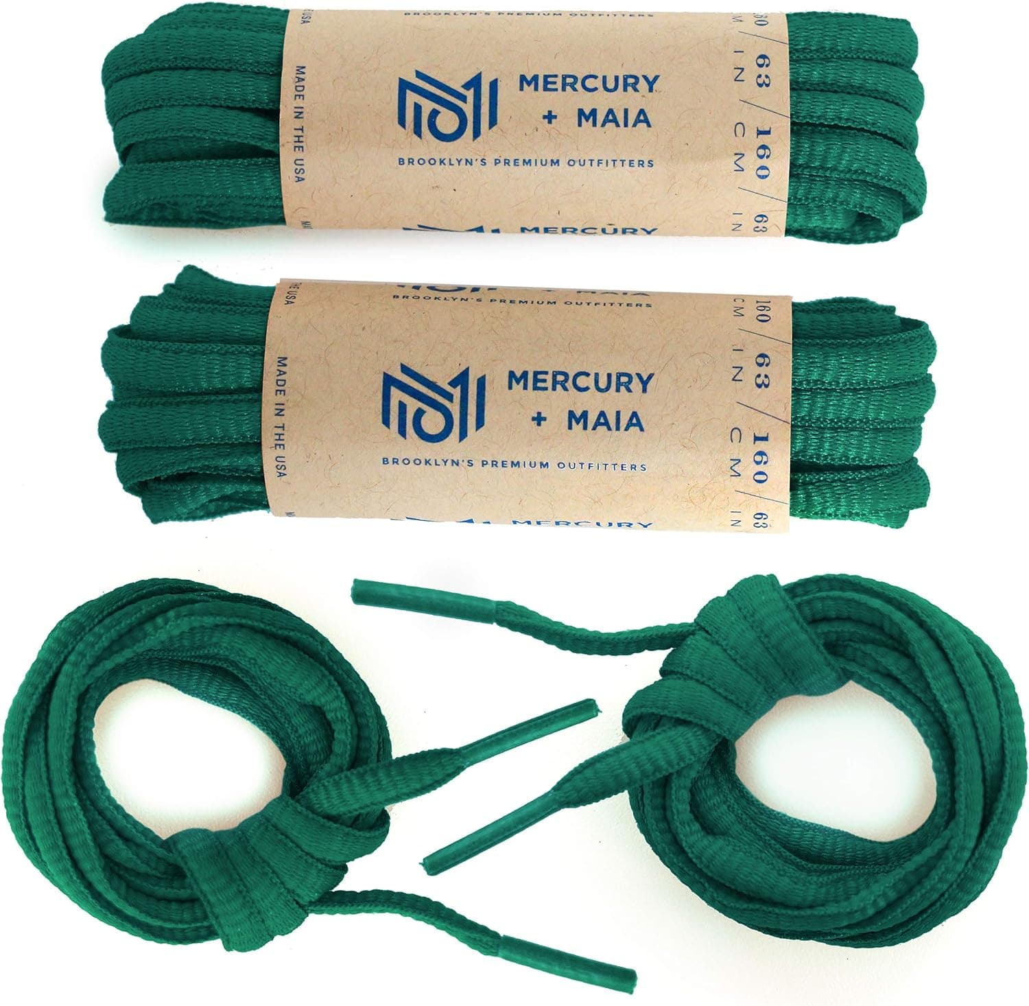 M+M UltraShock Oval Shoe Laces for Sneakers - 2 Pair Pack Sneaker Laces and Kids Shoe Laces - USA Made