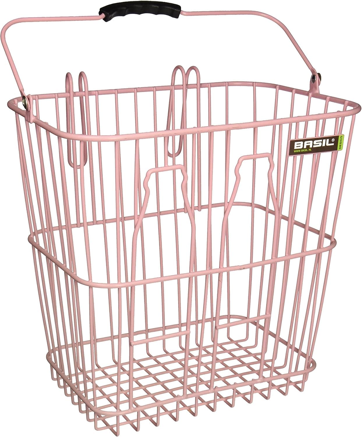 Basil Memories Bottle Rear Bicycle Basket - Soft Pink