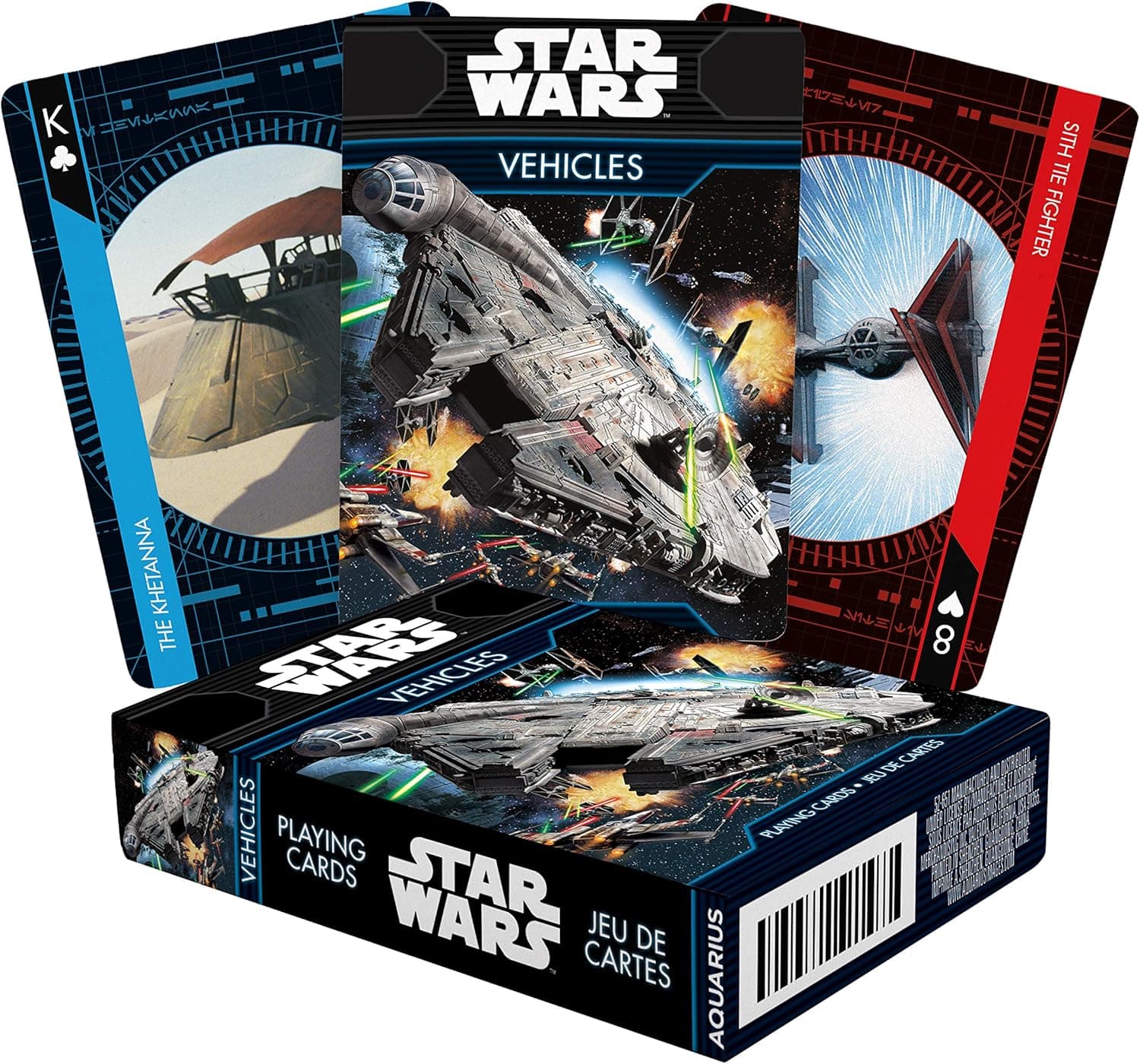 AQUARIUS Star Wars Playing Cards - Vehicles Themed Deck of Cards for Your Favorite Card Games - Officially Licensed Star Wars Merchandise & Collectibles