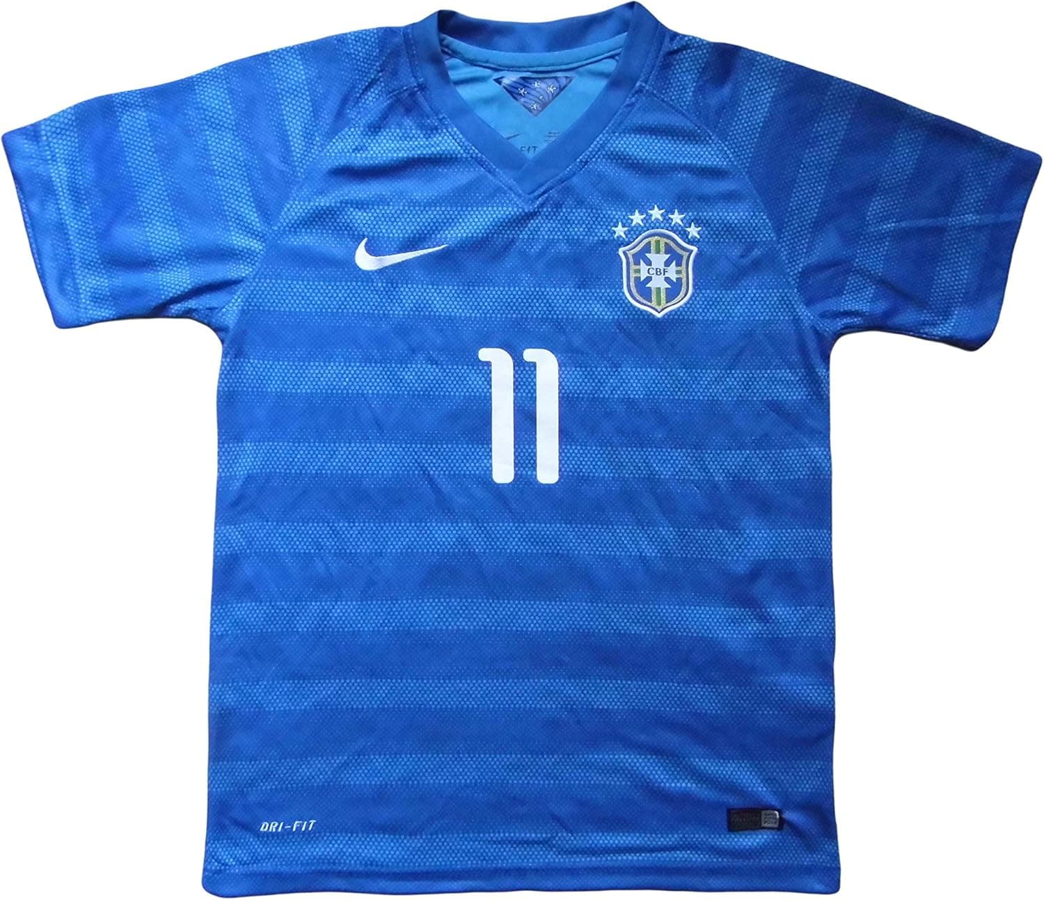 Castaway Brazil Neymar Jr #11 2014 Away Soccer Jersey Men (Small)