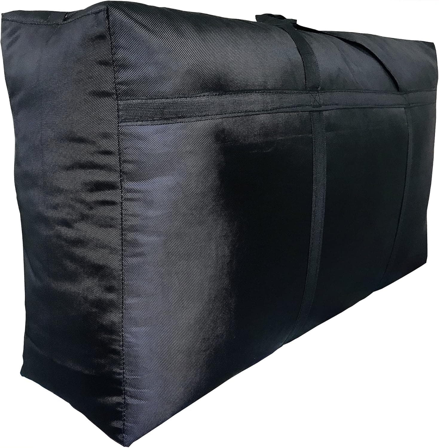 YiKitHom Extra Large Storage Duffle Bag with Double Zippers and Reinforced Handles, Heavy Duty Big Capacity Foldable Black - 38x22x11 Inch