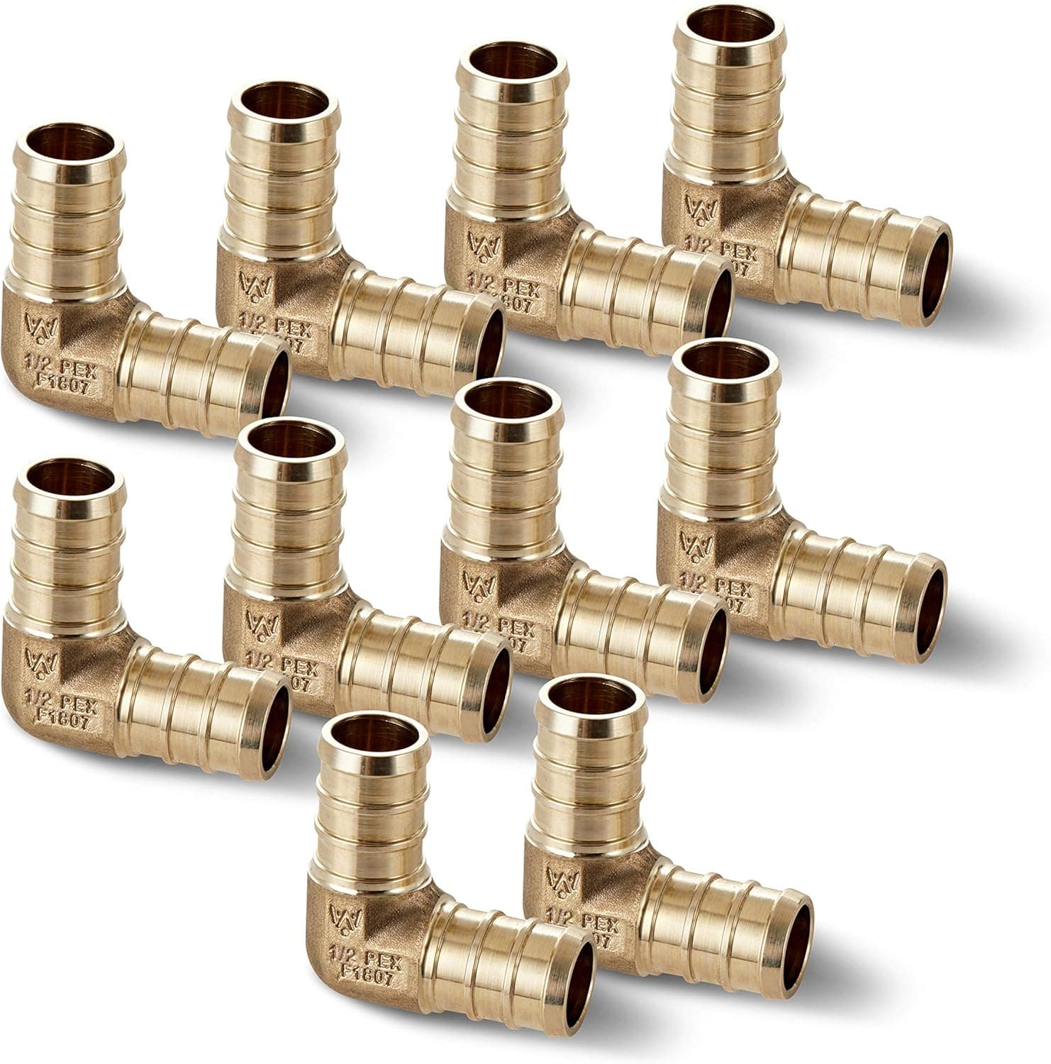 Water Armor USA (10 Pack) 1/2 Inch 90-degree Elbow PEX Fitting | Stress Corrosion Cracking Resistant Plumbing Fitting | PEX to PEX Plumbing/Tubing/Pipe Connections/PEX Fittings