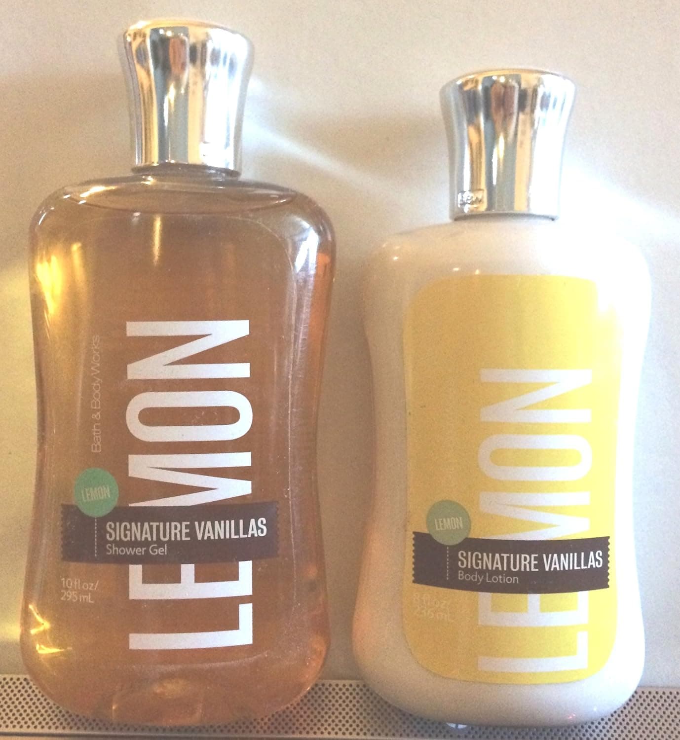 Lemon Vanilla 10 Oz Shower Gel & 8 Oz Body Lotion (Set of Two)