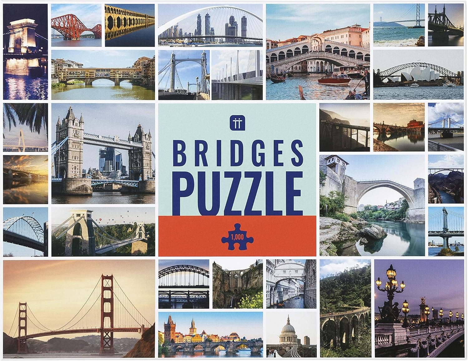 Talking Tables Jigsaw Puzzles for Adults Party Games Worldly Wise Iconic Bridges | 1000Piece