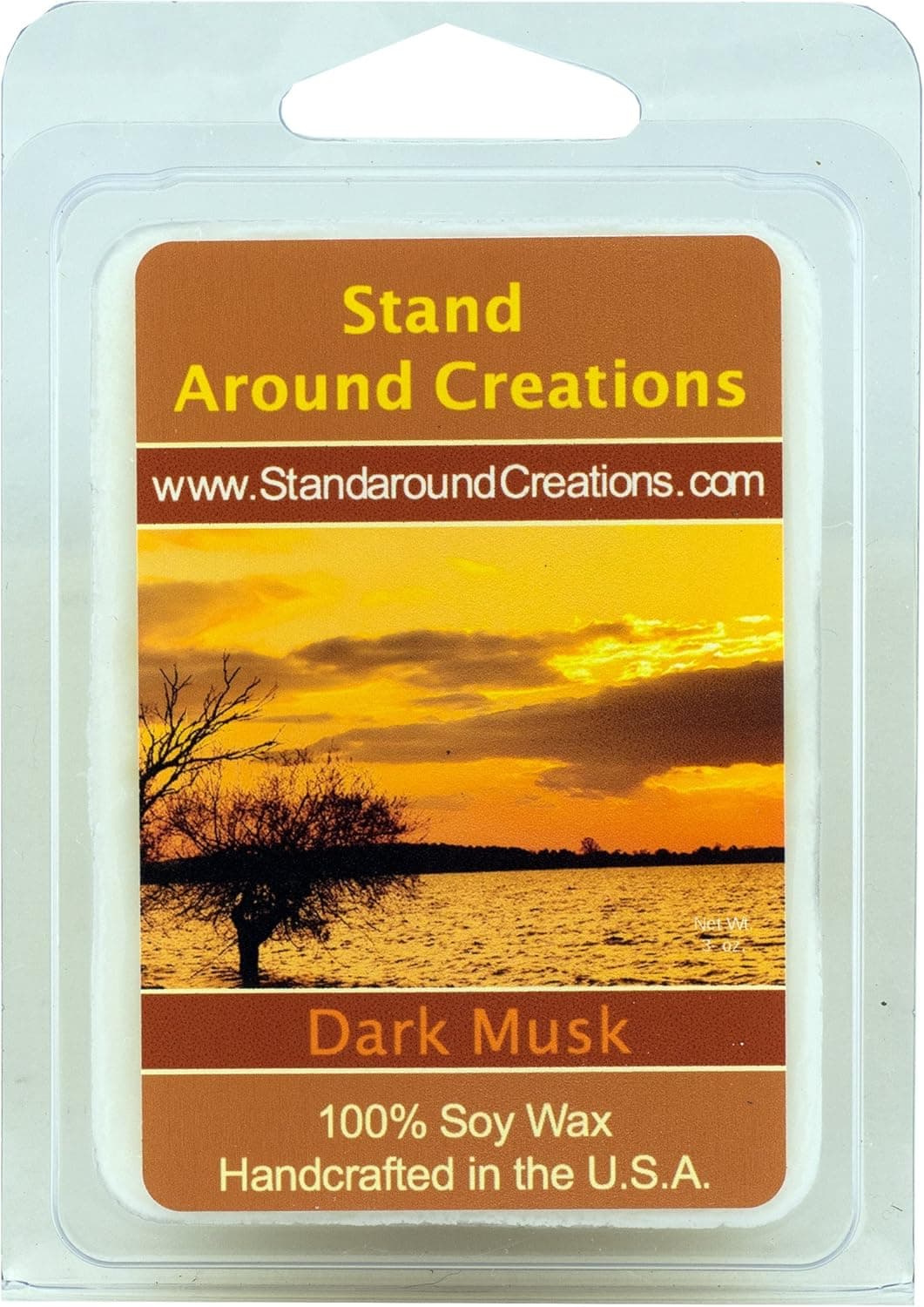 100% All Natural Soy Wax Melt Tart - Dark Musk: Sultry amber notes embrace silky sandalwood, velvety florals and tender musks to create this smoldering oriental blend. - 3oz - Naturally Strong Scented