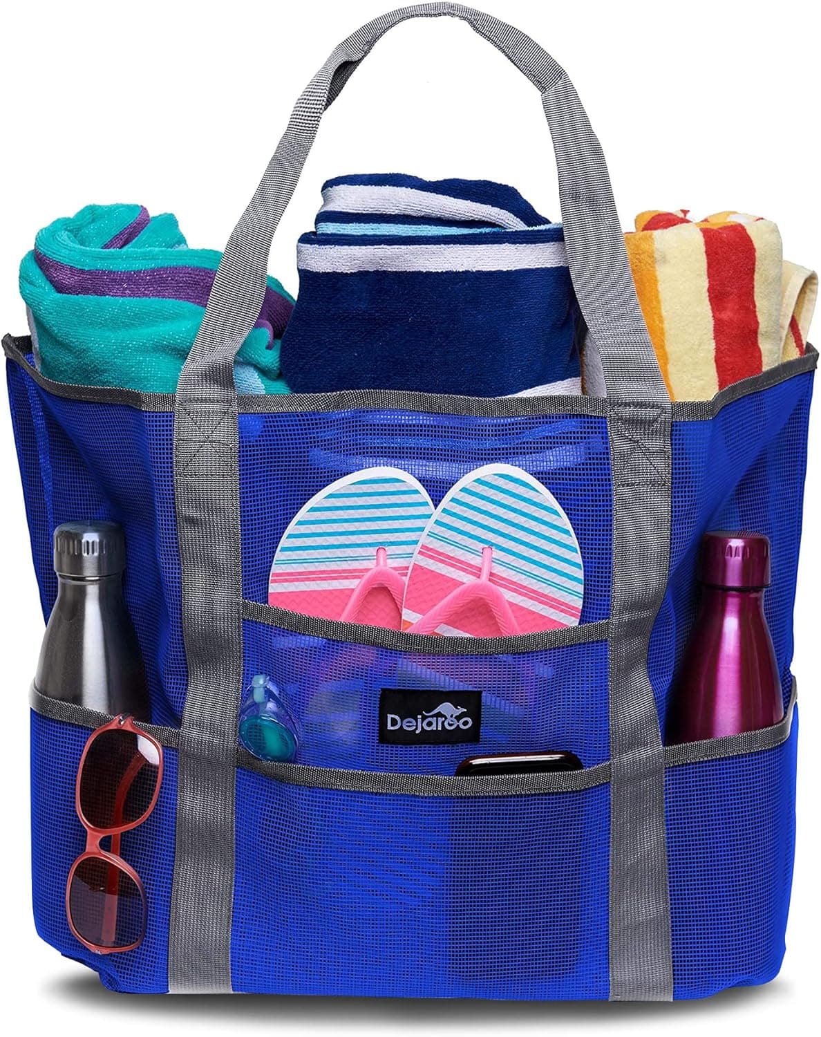 Dejaroo Mesh Beach Bag - Lightweight Tote Bag For Toys & Vacation Essentials