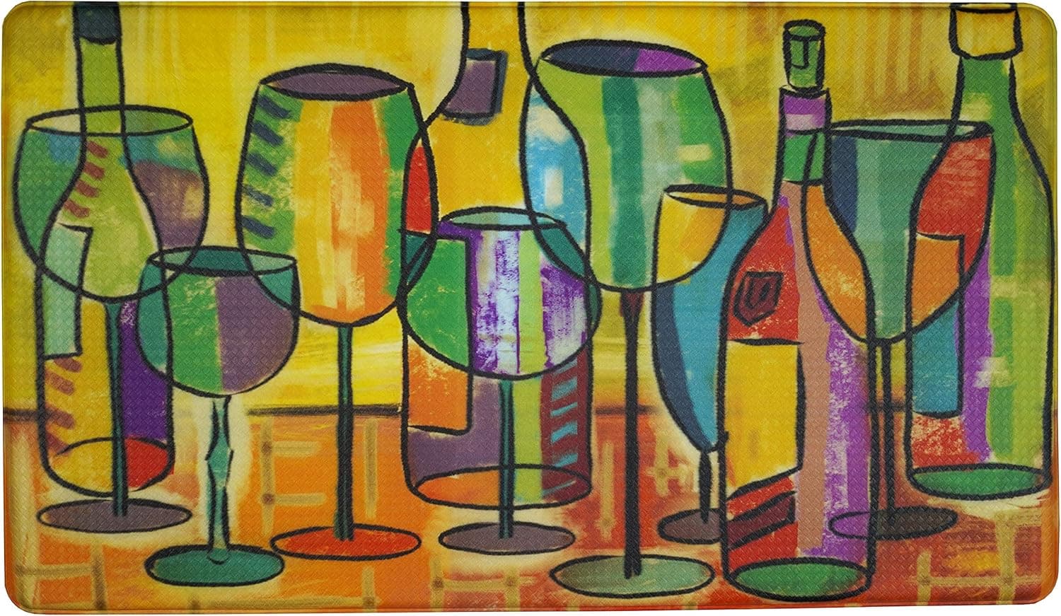 UpNUpCo Artistic Beautiful Anti Fatigue Kitchen Floor Mat - Unique Floor Mats - Pain Relief Padded Kitchen Mats - Floor Mats For In Front Of Sink - Memory Foam 30" X 17.5" X 10mm Picasso Wine