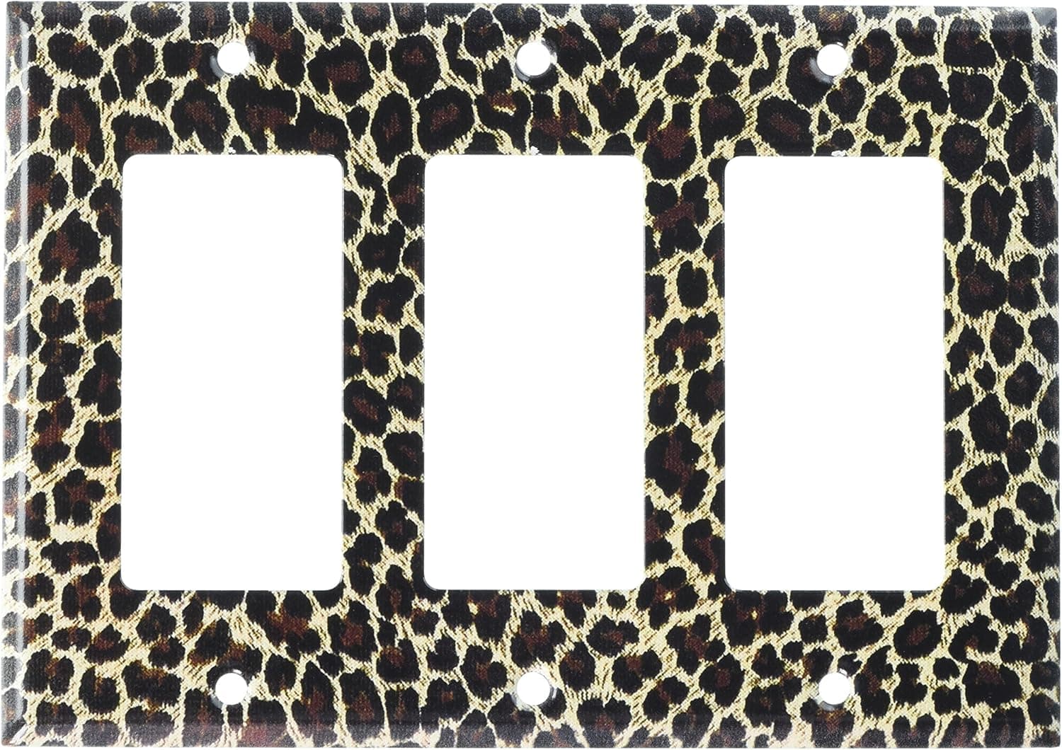 Art Plates - Leopard Print Switch Plate - Triple Rocker