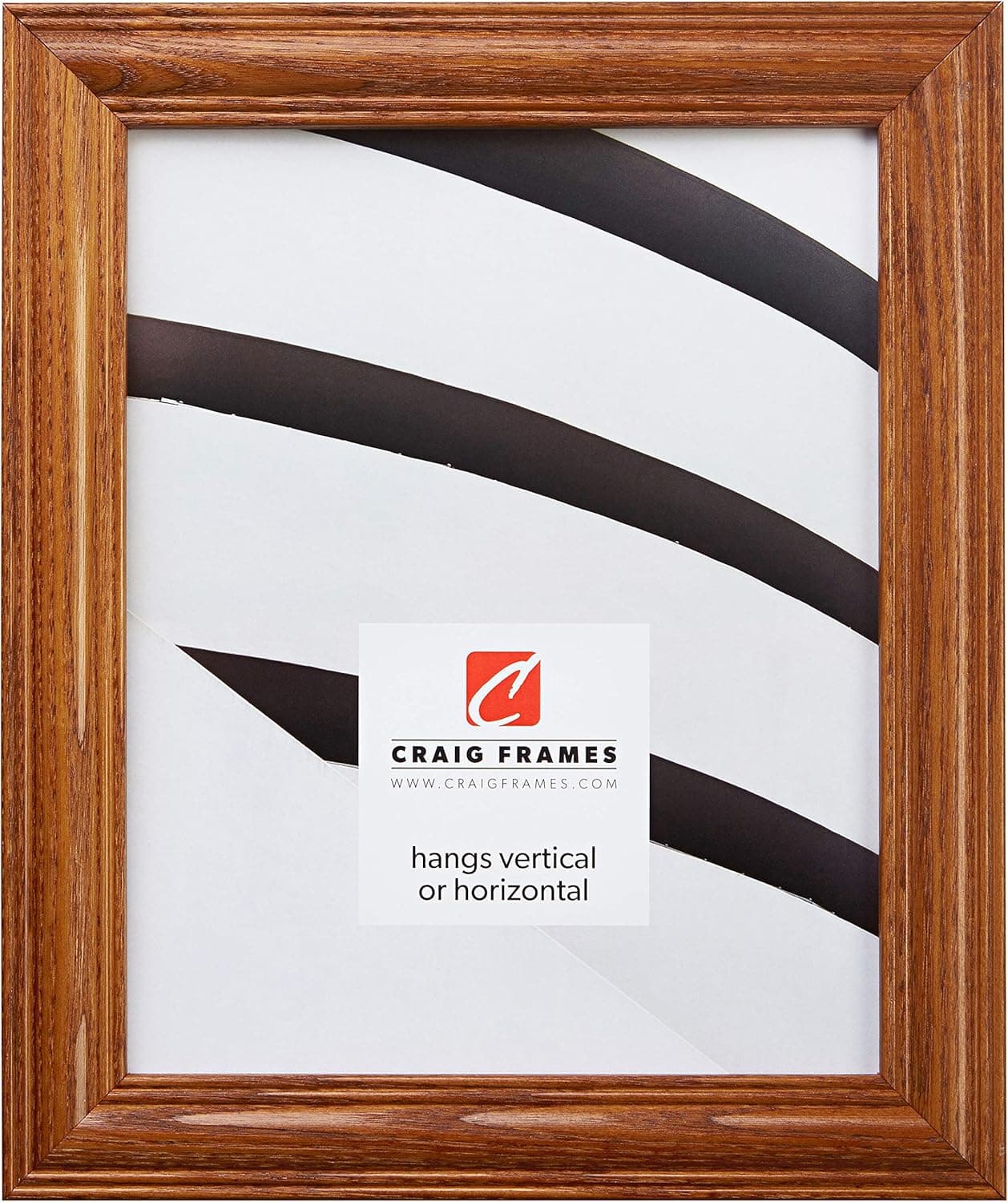 Craig Frames 440138 8 by 10-Inch Picture Frame, Wood Grain Finish, 1.265-Inch Wide, Brown