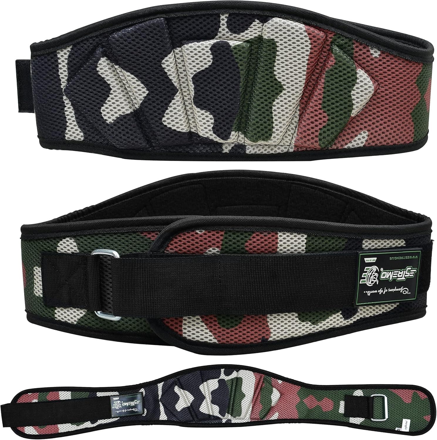 ESTREMO Weight Lifting Back Support 6 Inches Neoprene Gym Belt for Fitness Training Exercises, Squats, Lumbar, Powerlifting, Deadlifts Workout