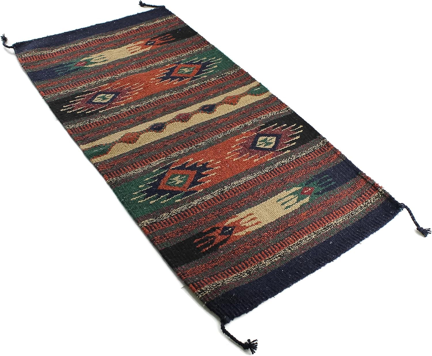 Onyx Arrow Southwest Area Rug, 20 x 40 Inches, Diamond Dust, Rust/Multi