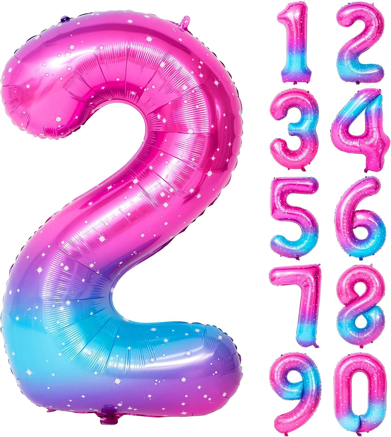 40 Inch Starry blue Number Balloons Helium Foil Mylar Balloon Birthday Party banquet Decoration 2