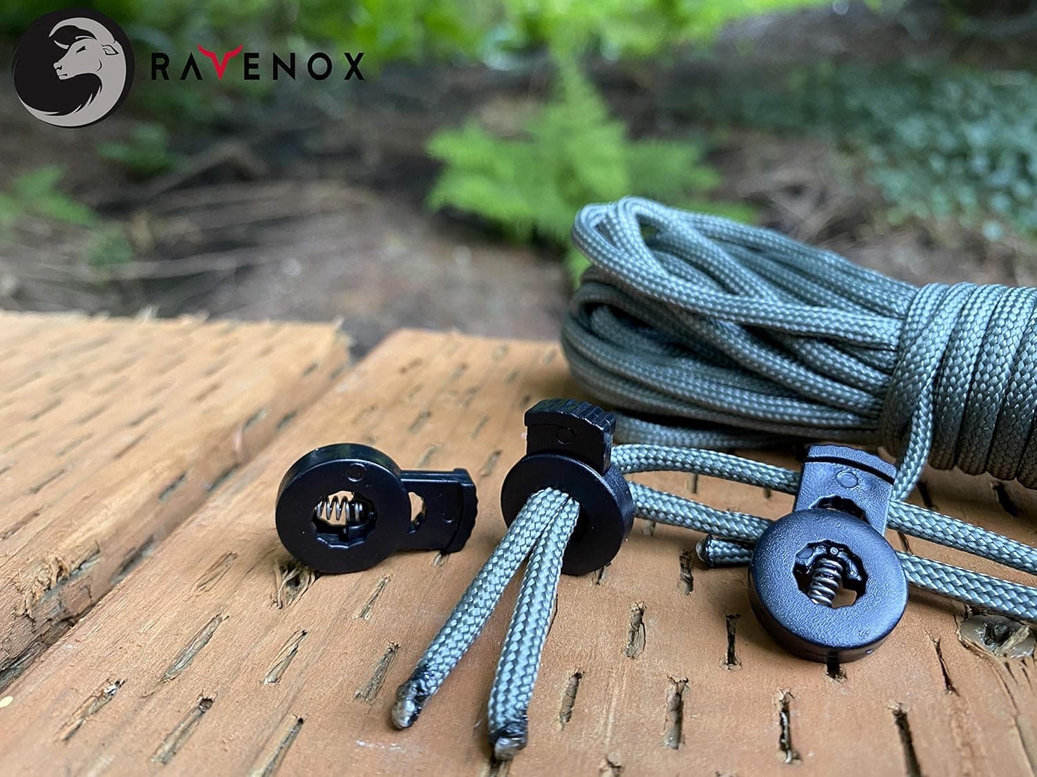 Ravenox Wheeled Circle Cord Lock | Cord Stops for Drawstrings, Rope | Micro Pulley for Bags, Apparel Use | Camping Accessories and Cord Locks for Outdoors | Heavy Duty Springs for String and Twine