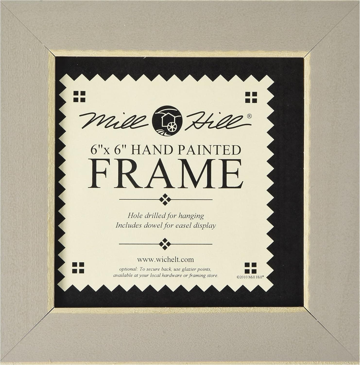 Mill Hill Wooden Frame, 6 by 6-Inch, Taupe