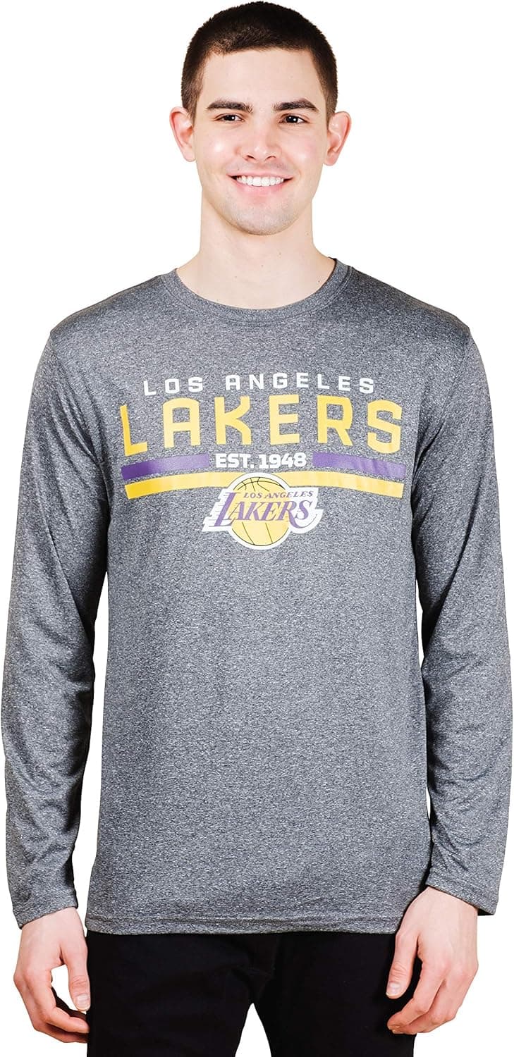 Ultra Game NBA Men's Active Long Sleeve Super Soft T-Shirt
