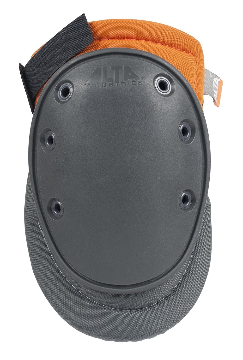 ALTA 50450.50 AltaFLEX Gel Knee Protector Pad, Gray/Orange Cordura Nylon Fabric, AltaGrip Fastening, Flexible Cap, Long, Gray