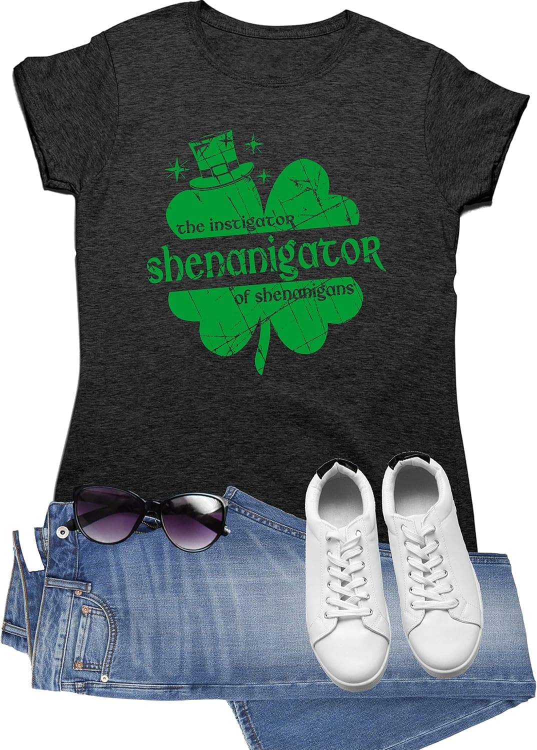 Go All Out Shenanigator Instigator of Shenanigans St. Pattys Day Mens Women Deluxe Soft T-Shirt