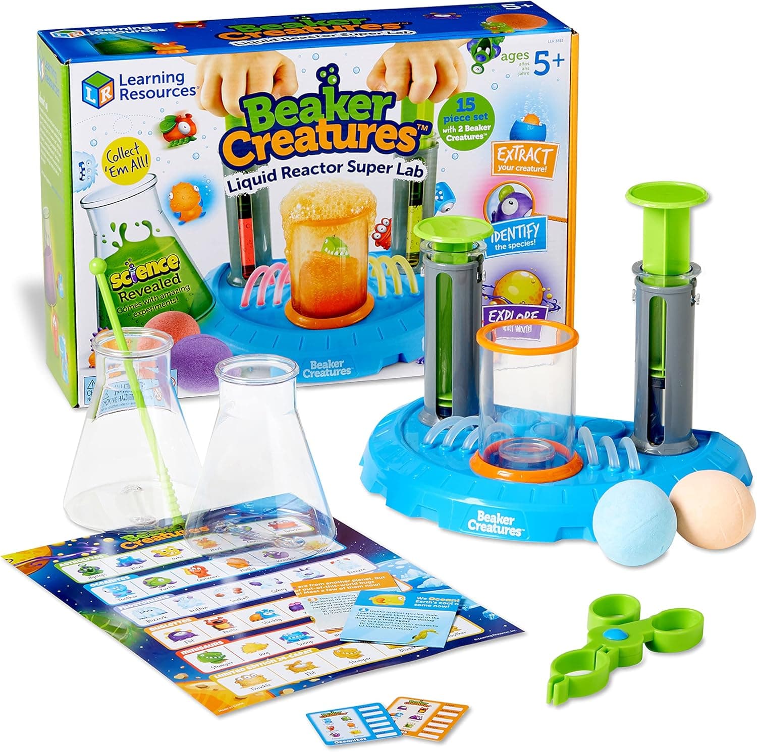 Learning Resources Beaker Creatures Liquid Reactor Super Lab, Homeschool, STEM, Science Exploration Toy, Science Kit, Ages 5+
