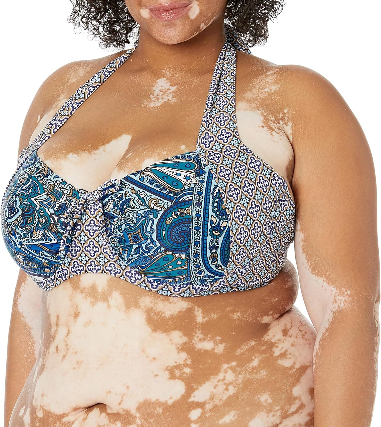 Amazon Brand - Coastal Blue Women's Plus Size Bikini Top