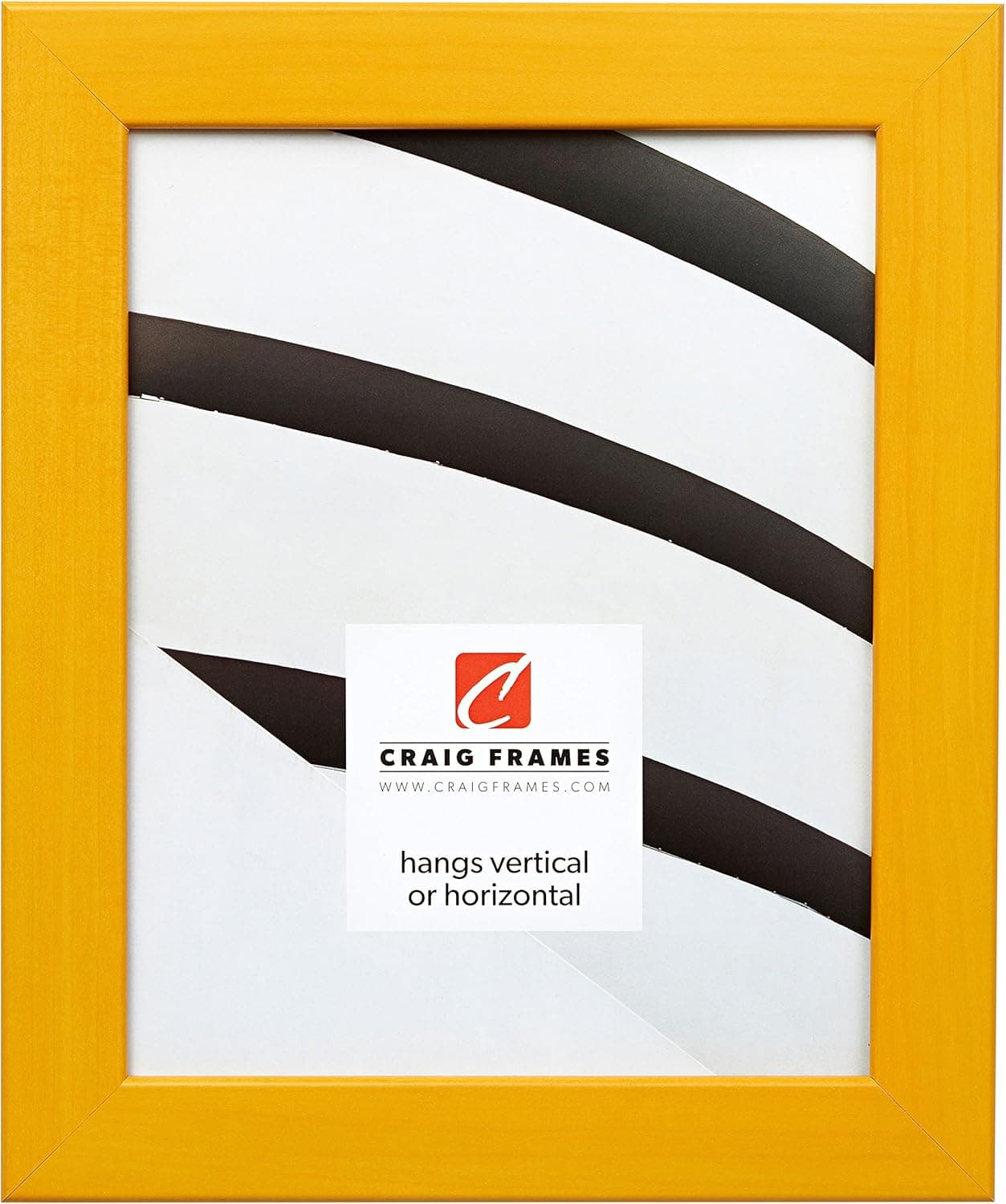 Craig Frames 26027 8 by 10-Inch Picture Frame, Smooth Wrap Finish, 1.26-Inch Wide, Yellow