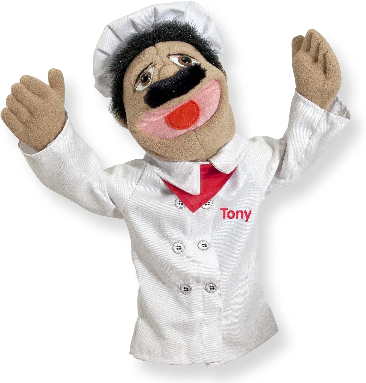 Melissa & Doug Personalized Chef Puppet with Detachable Wooden Rod for Animated Gestures Plush
