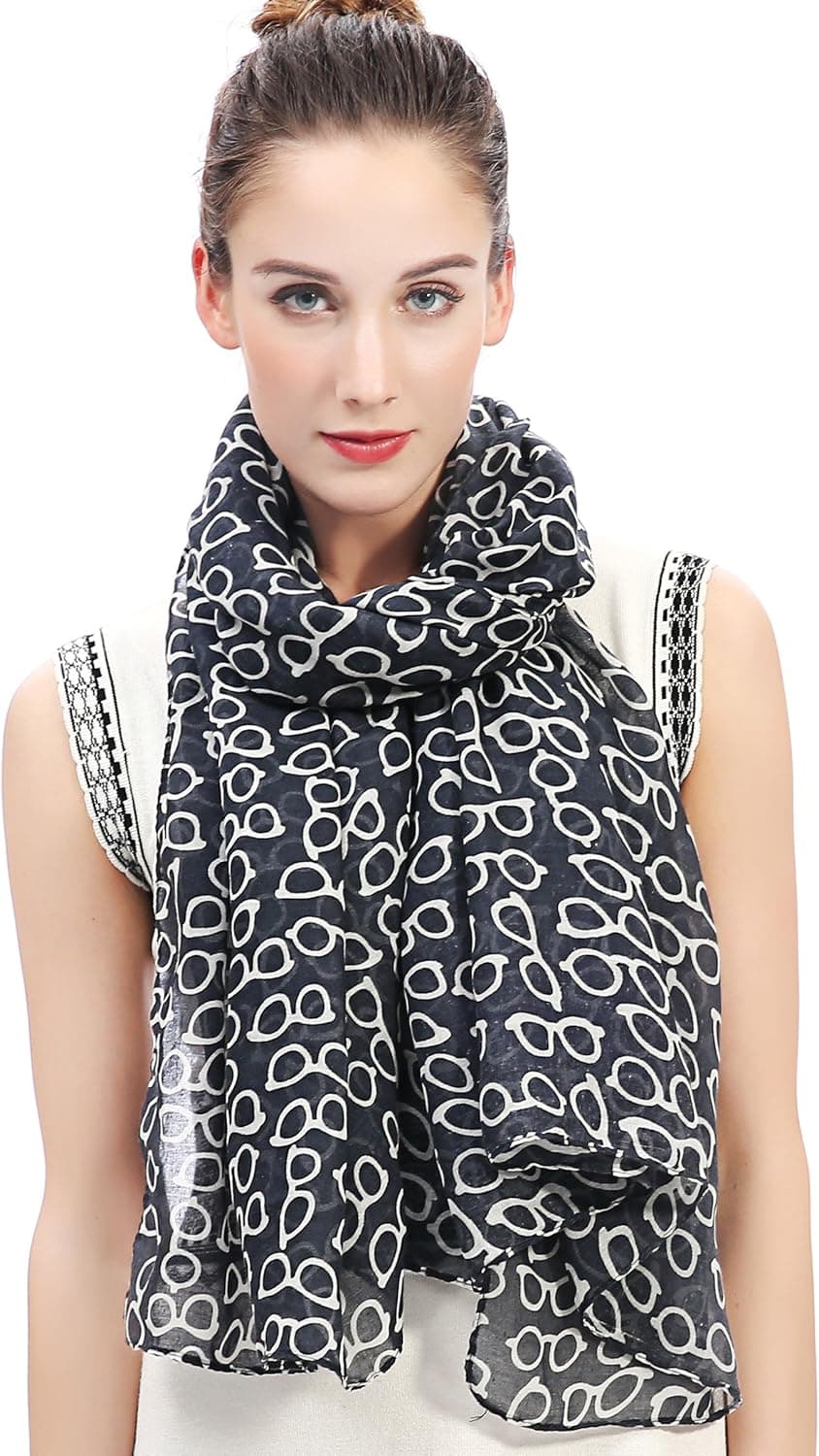 Lina & Lily Sunglasses Print Women's Large Scarf Lightweight