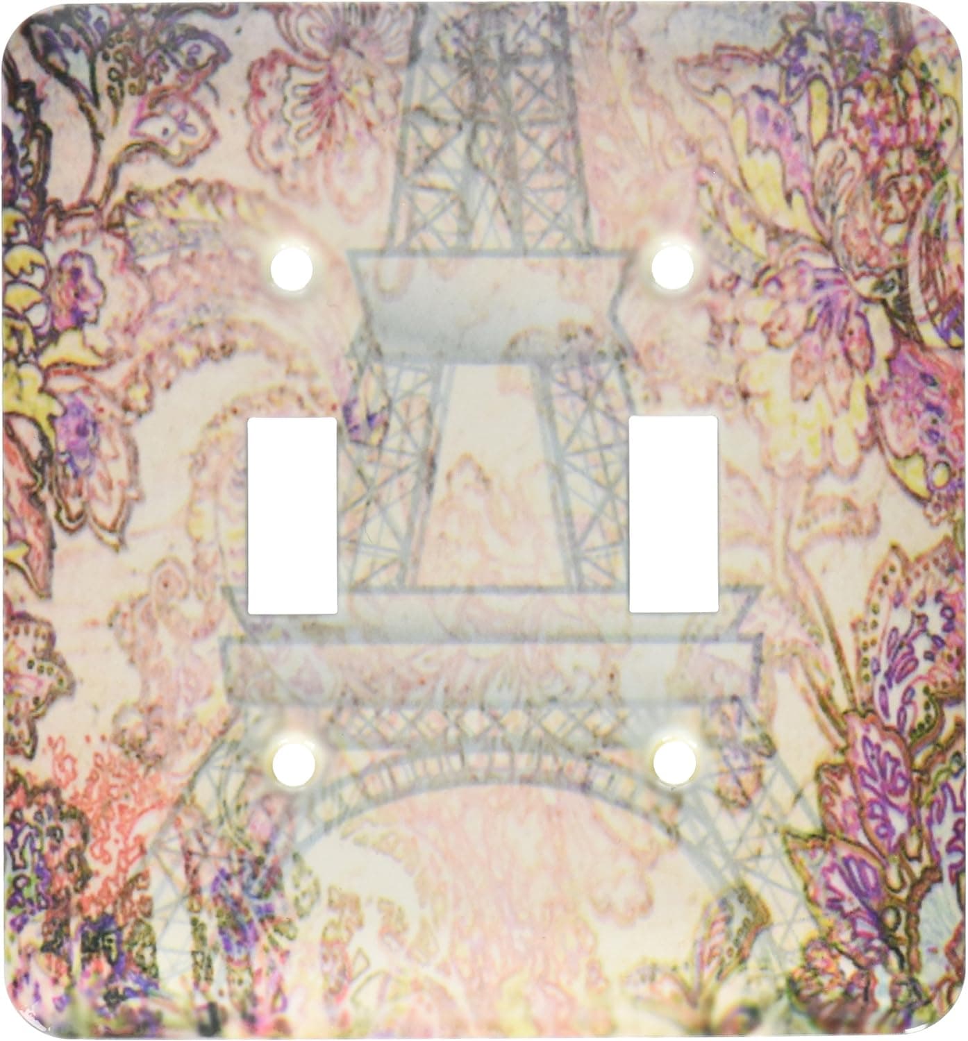 3dRose lsp_59895_2 Paris Romance-France-Eiffel Tower-Art Double Toggle Switch