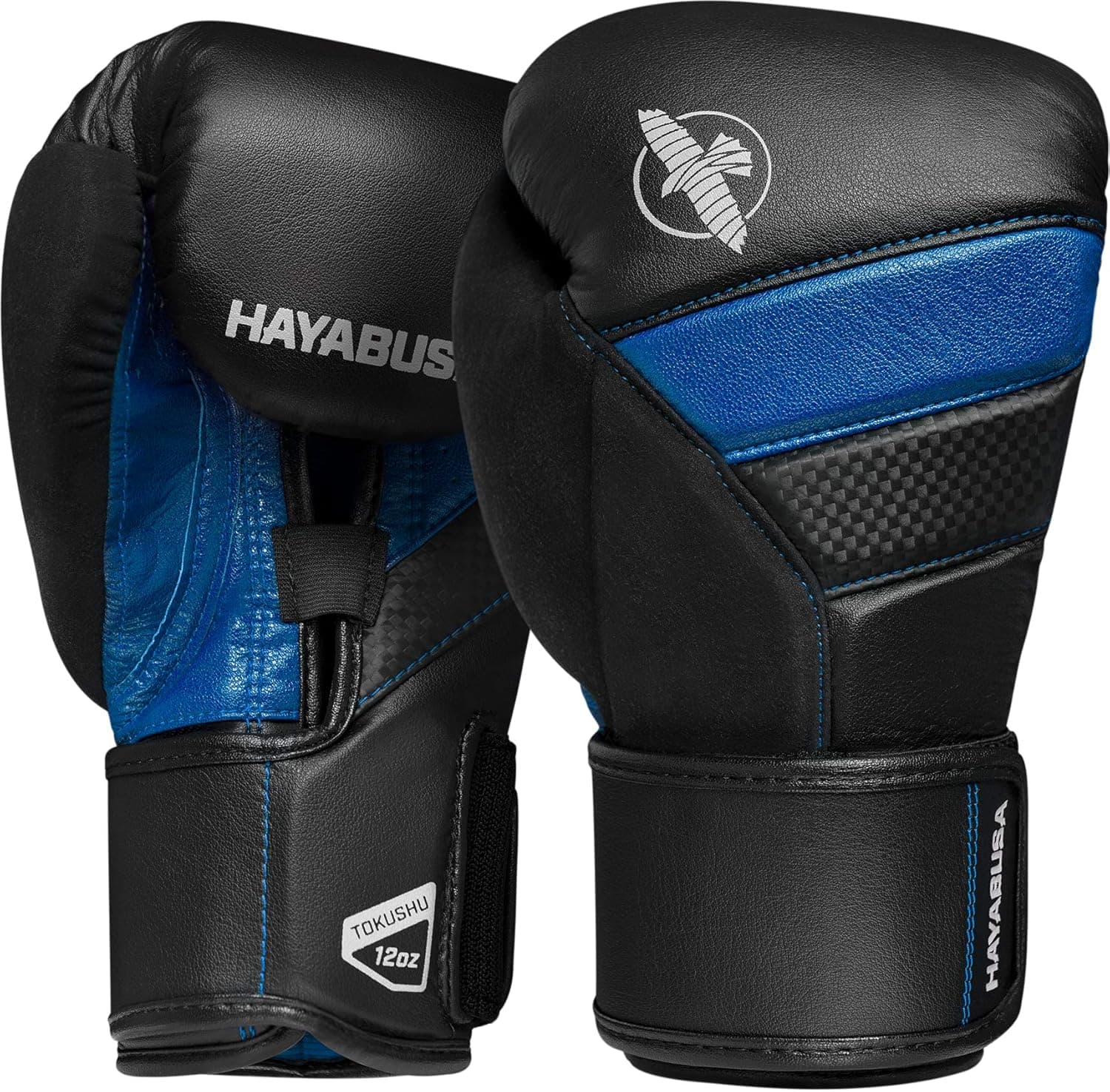 Hayabusa T3 Boxing Gloves - Black/Blue, 16oz
