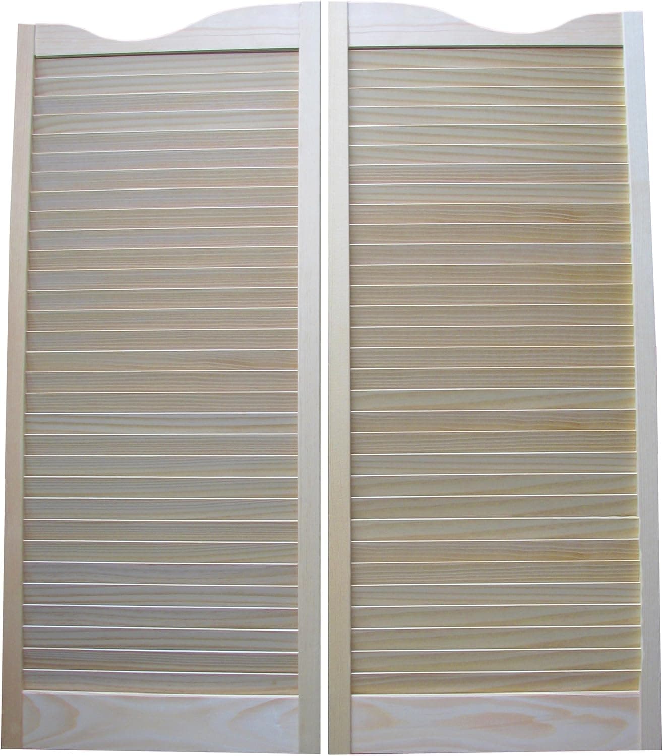 Cafe Doors by Cafe Doors Emporium | Pine Cafe Doors :: Prefit for 36" Finished Opening | Louvered | Hinges for Cafe Doors Included | Saloon Western Swinging Style Wood Batwing Bar Door
