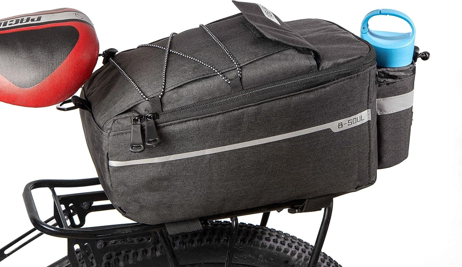 Cycling Bike Rear Rack Bag Insulated Trunk Cooler Bag for Warm or Cold Items,MTB Bike Storage Luggage Pannier Bag