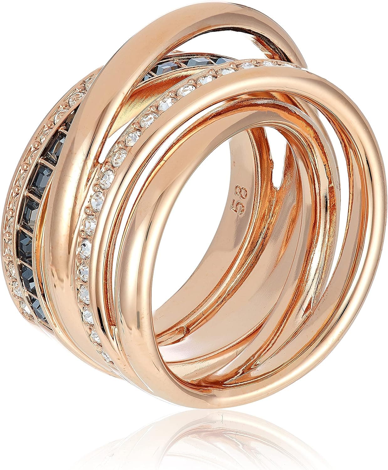 Swarovski Dynamic Ring, Rose Gold-Plated