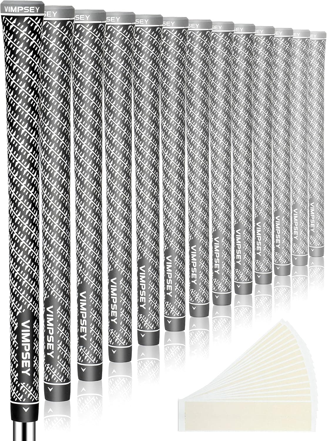 VIMPSEY Golf Grips ,13 Grips or 13 Grips with Full Regripping Kits ,Anti-Slip Rubber Golf Club Grips, Standard/Midsize 4 Colors Optional