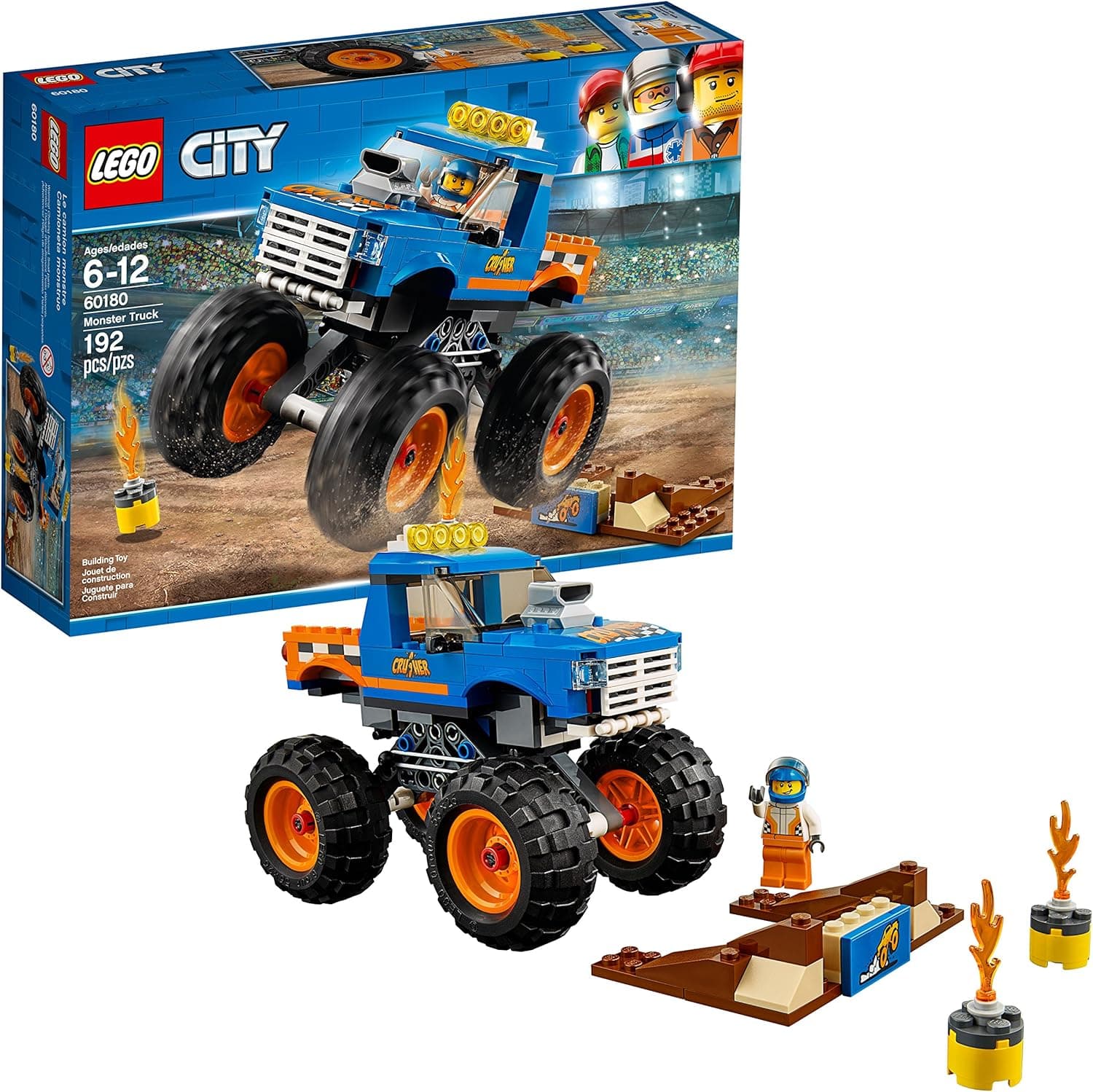 LEGO City Monster Truck 60180 Building Kit (192 Pieces) (Discontinued by Manufacturer)