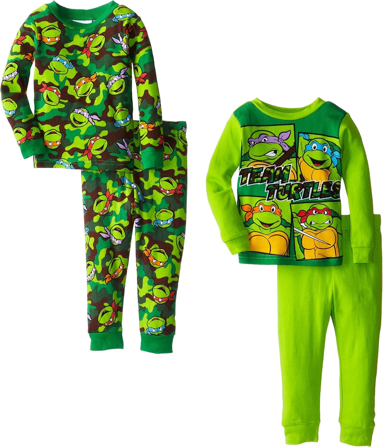 Teenage Mutant Ninja Turtles Little Boys' Team Turtle 4-Piece Pajama Set, Multi ,2T