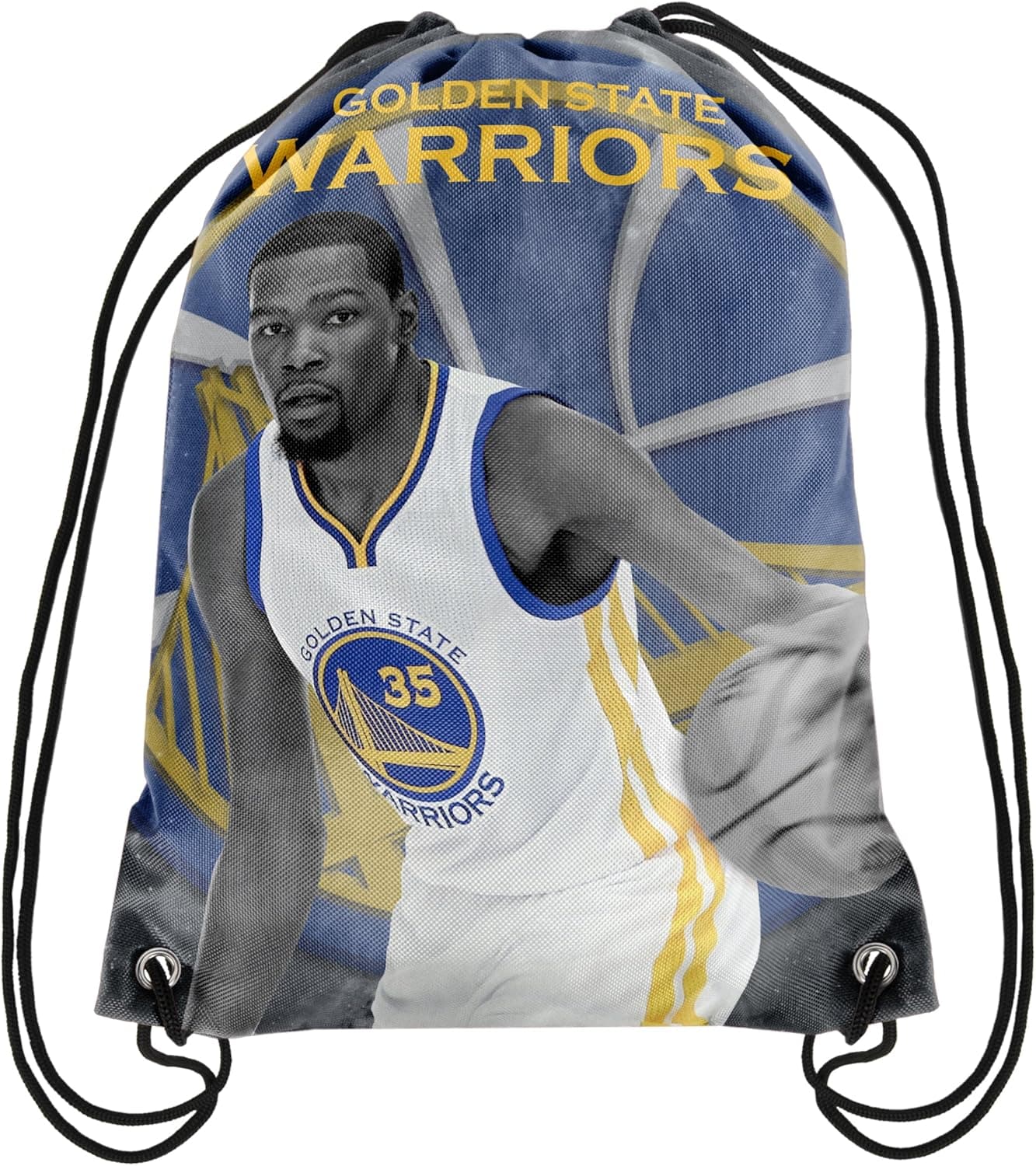 FOCO Golden State Warriors Official NBA Player Image Drawstring Backpack Gym Bag - Kevin Durant #35