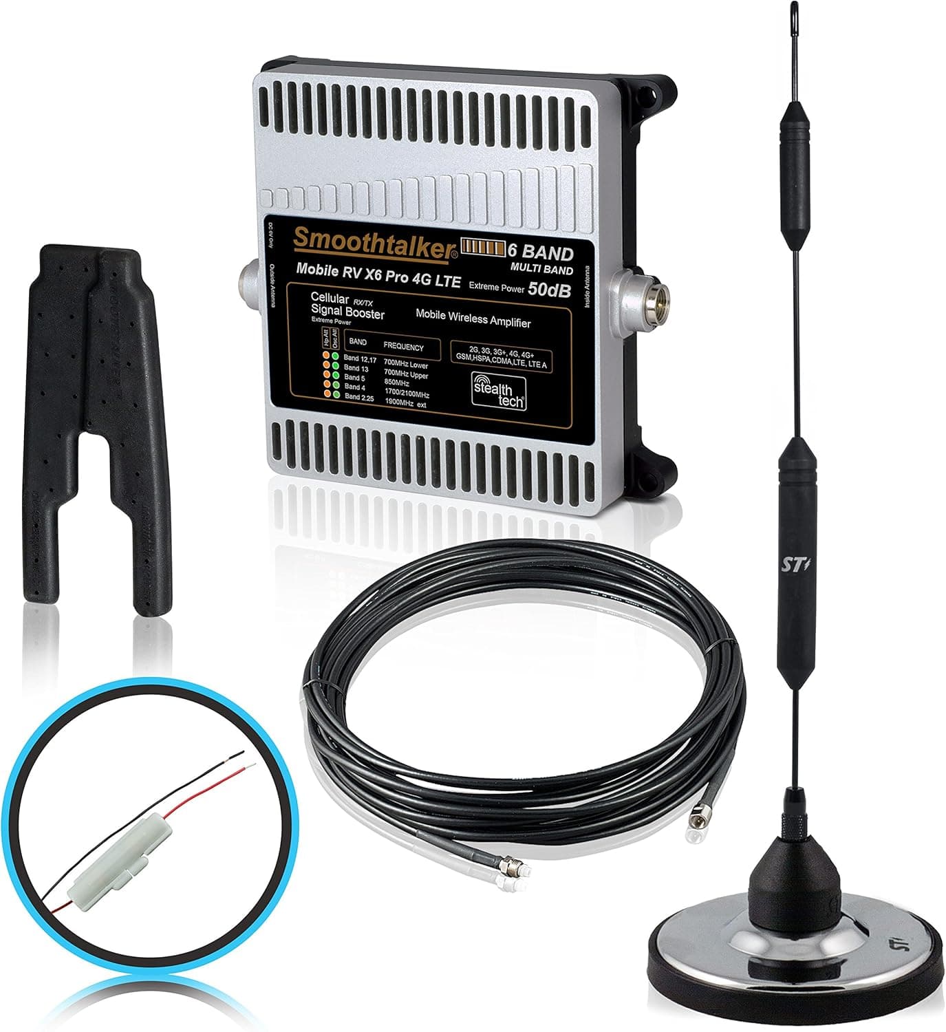 Smoothtalker X6 Pro 50dB 4G LTE Extreme Power Cell Phone Signal Booster for RV - Motor-Home