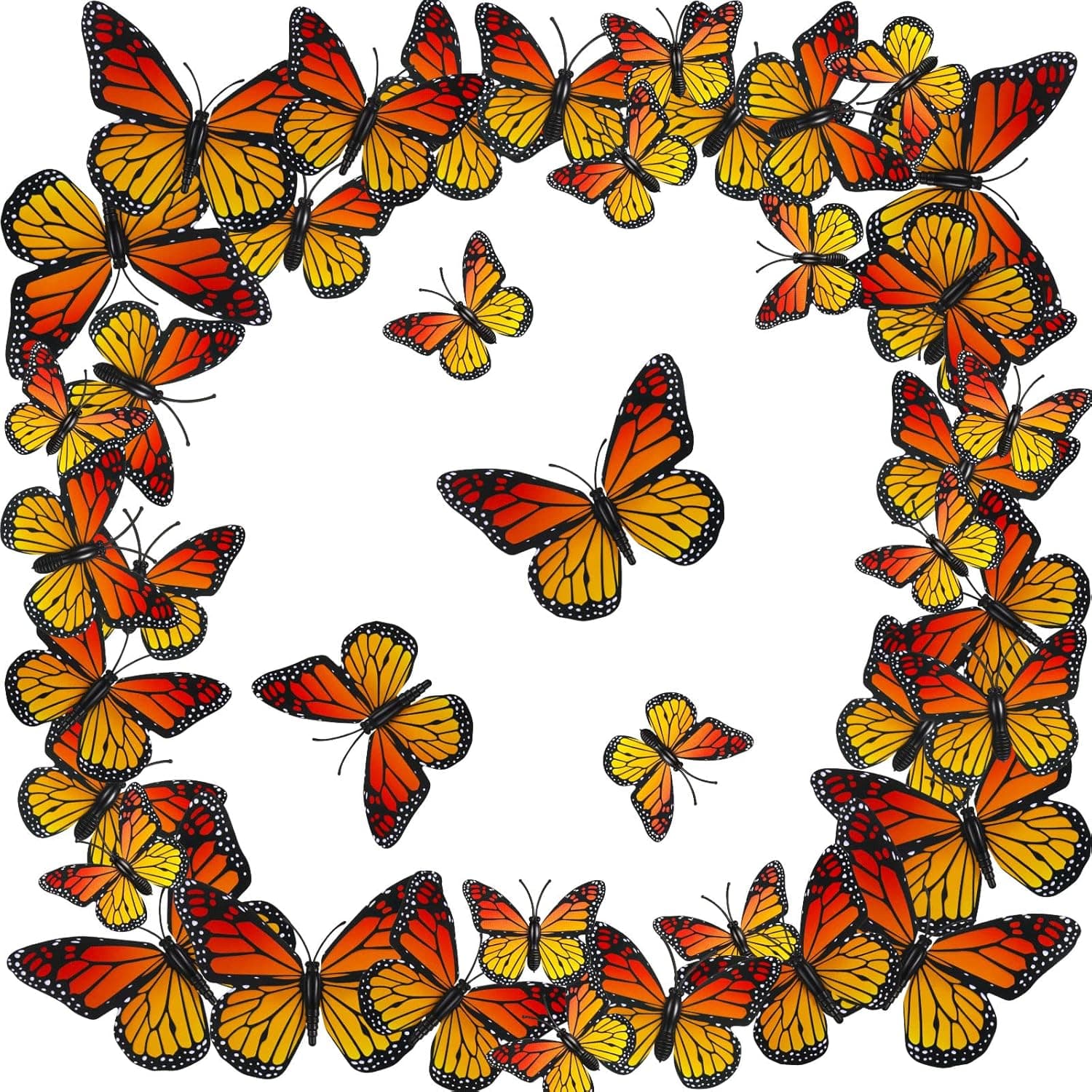 Monarch Butterfly Hair Clips Orange Butterfly Barrettes Halloween 3D Butterfly Clips for Hair Cute Hair Clips Kawaii Hair Accessories for Women Girls Teens Day of the Dead Party Favors (24)