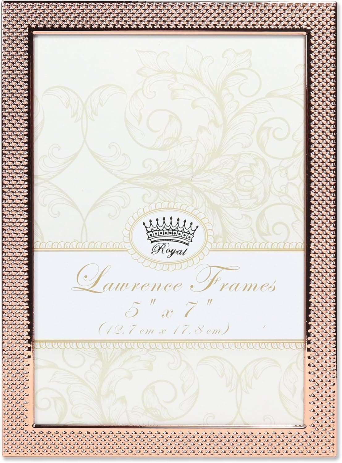 Lawrence Frames Lawrence Royal Designs 5x7 Fawn Pin Dot Pattern Copper Picture Frame