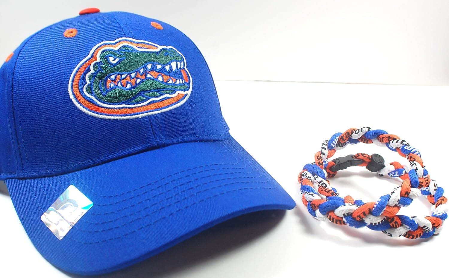 Florida Gators Hat/Cap & Royal Orange White Tornado Necklace