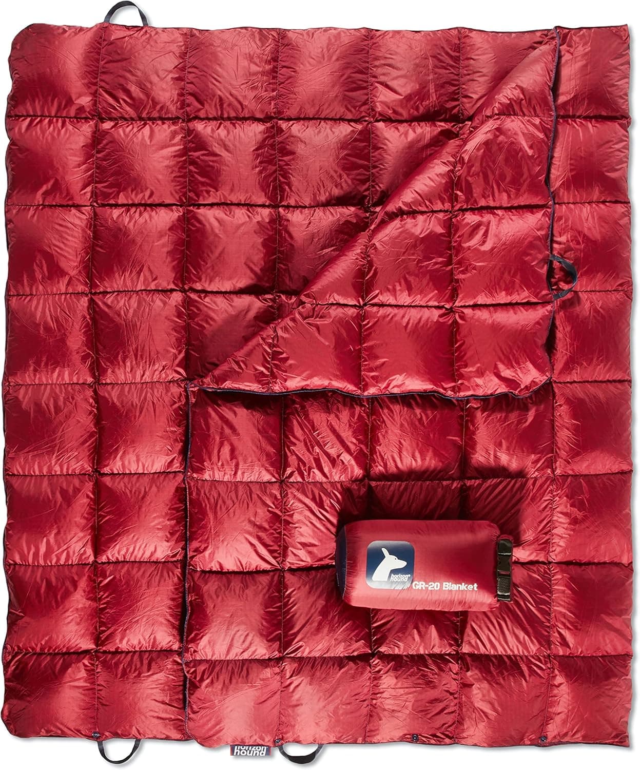 Horizon Hound Down Camping Blanket - Outdoor Travel Blanket | Sustainable Insulated Down | Lightweight & Warm Quilt for Camping, Stadium, Hiking & Festival | Water Resistant, Packable & Compact